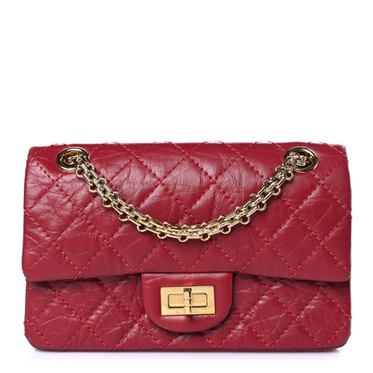 Chanel Aged Calfskin Quilted 2.55 Reissue Mini Flap Red 1 of 9
