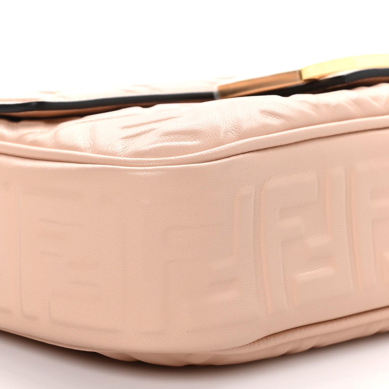Fendi Nappa Small FF Embossed Midi Chain Baguette Light Rose 7 of 8