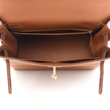 Hermes Togo Kelly Retourne 28 Gold 5 of 12
