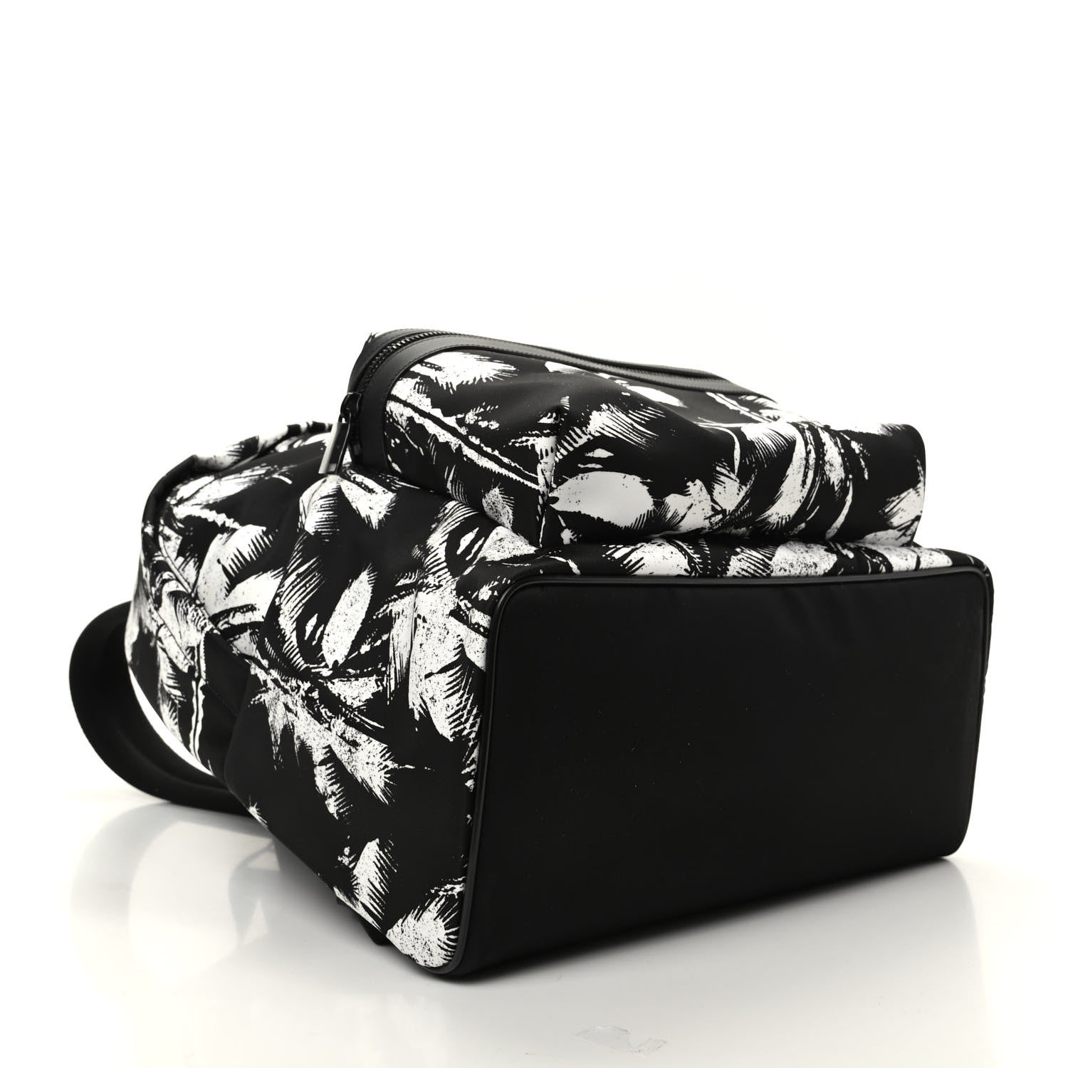Saint Laurent Canvas Palm Tree City Backpack Black White 4 of 8