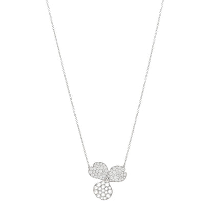 Tiffany Platinum Diamond Large Paper Flowers Pave Pendant Necklace 1 of 5