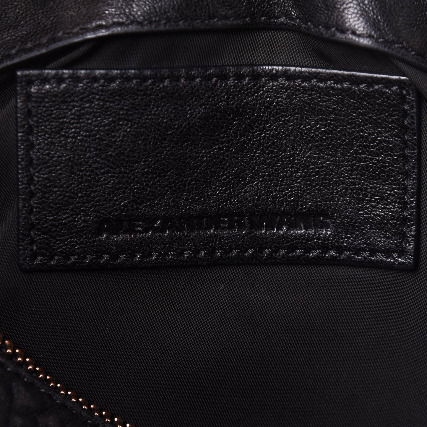 Pebbled Lambskin Rocco Black Pale Gold Hardware