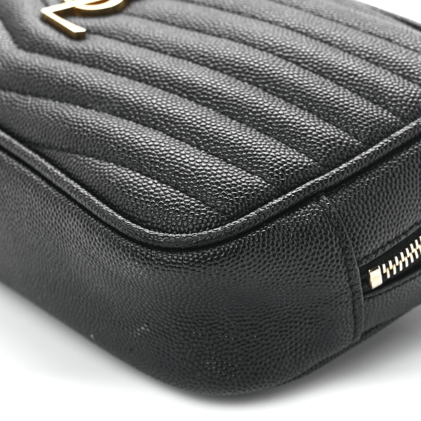 Grain De Poudre Matelasse Monogram Mini Lou Camera Bag Black