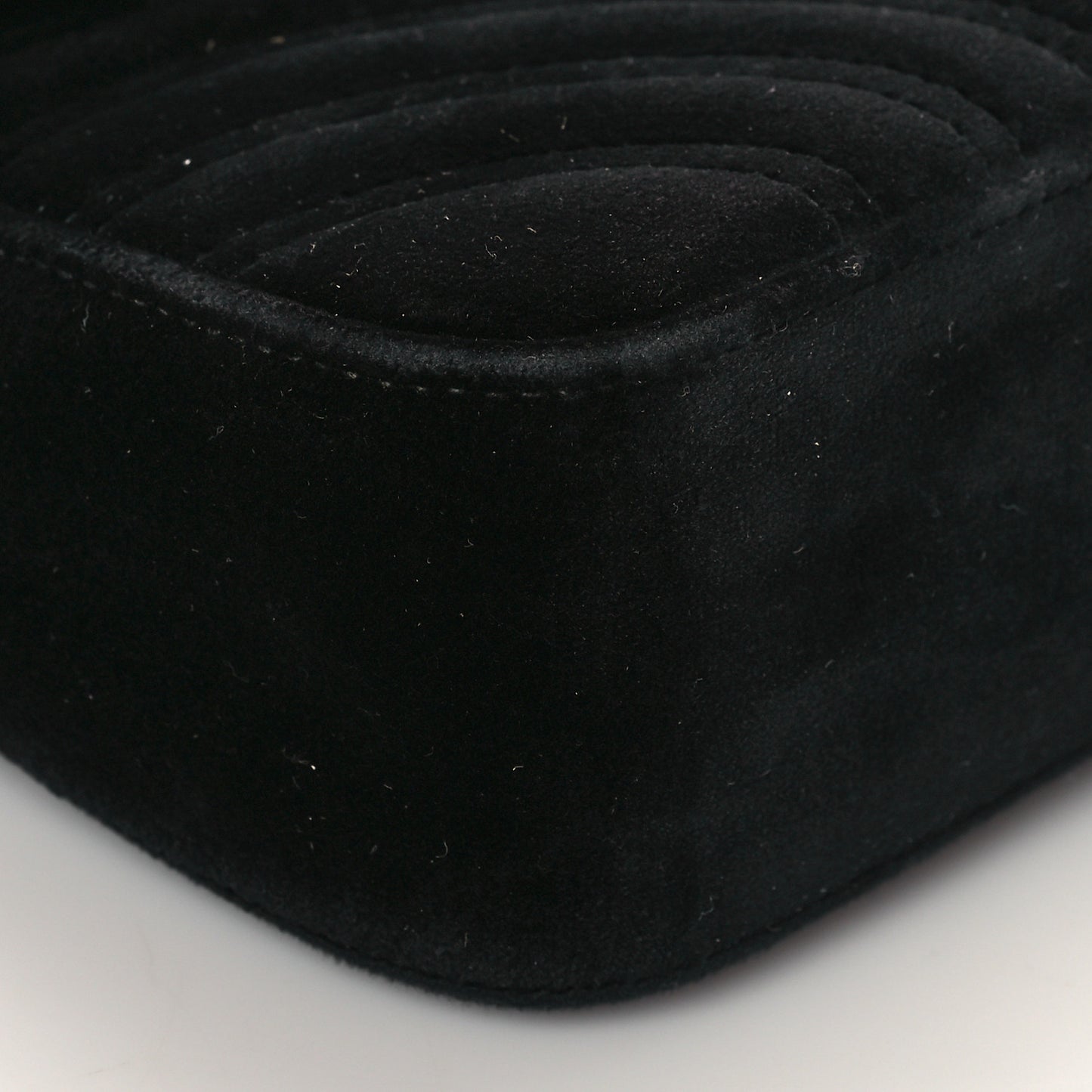 Velvet Matelasse Mini GG Marmont Shoulder Bag Black