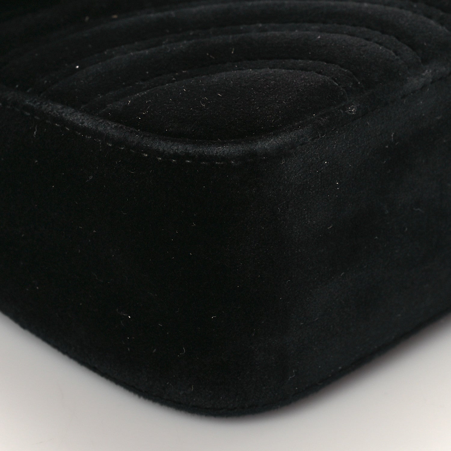 Gucci Velvet Matelasse Mini GG Marmont Shoulder Bag Black 10 of 11