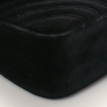 Gucci Velvet Matelasse Mini GG Marmont Shoulder Bag Black 10 of 11