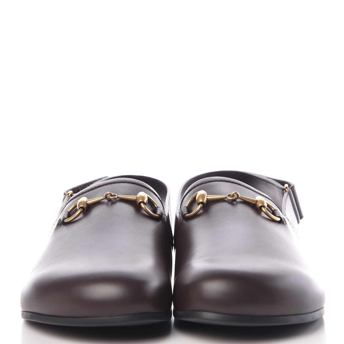 Calfskin Mens Horsebit River Slingback Slippers 9 Cocoa