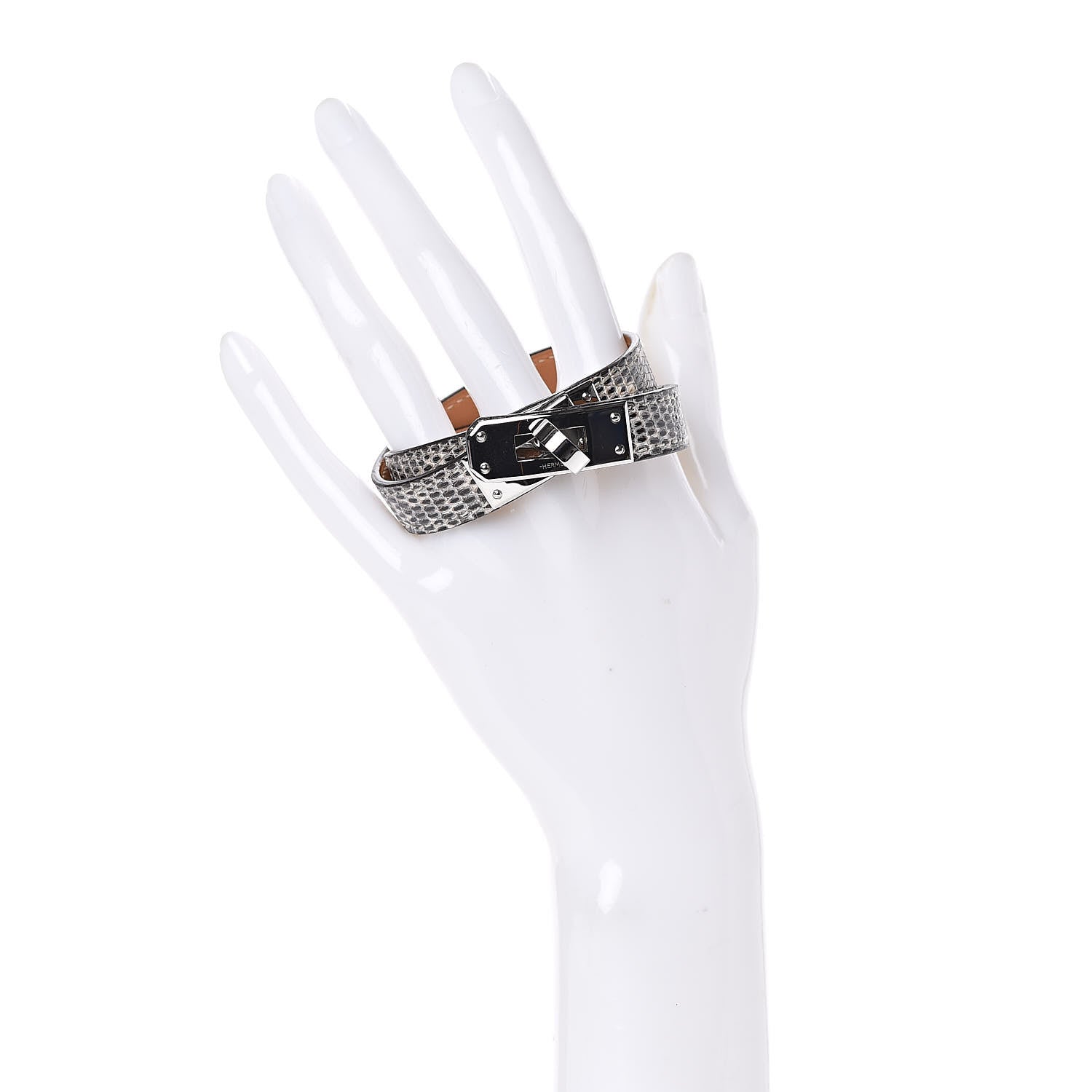 Hermes Lizard Kelly Double Tour Bracelet T2 Ombre 2 of 6
