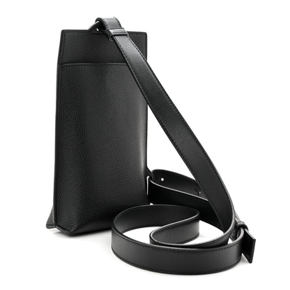 Loewe Soft Grained Calfskin Vertical T-Pocket Crossbody Bag Black 3 of 11
