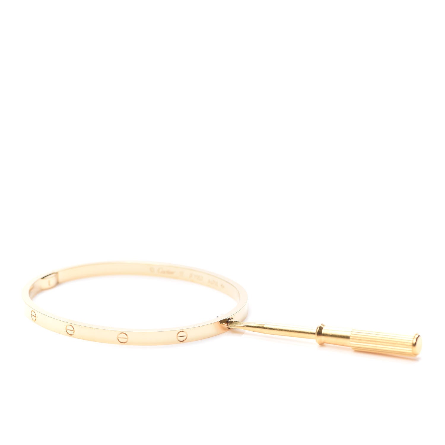 Cartier 18K Yellow Gold Small LOVE Bracelet 17 4 of 7