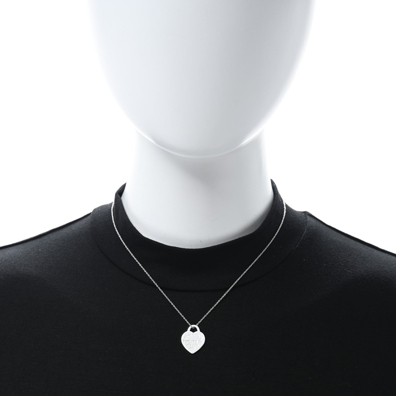 Tiffany Sterling Silver Small Return to Tiffany Heart Pendant Necklace 3 of 5