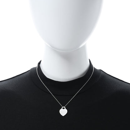 Tiffany Sterling Silver Small Return to Tiffany Heart Pendant Necklace 3 of 5