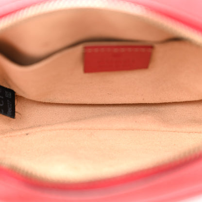 Gucci Calfskin Matelasse GG Marmont Belt Bag 85 34 Hibiscus Red 5 of 12