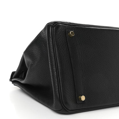 Hermes Taurillon Clemence Birkin 35 Black 9 of 10