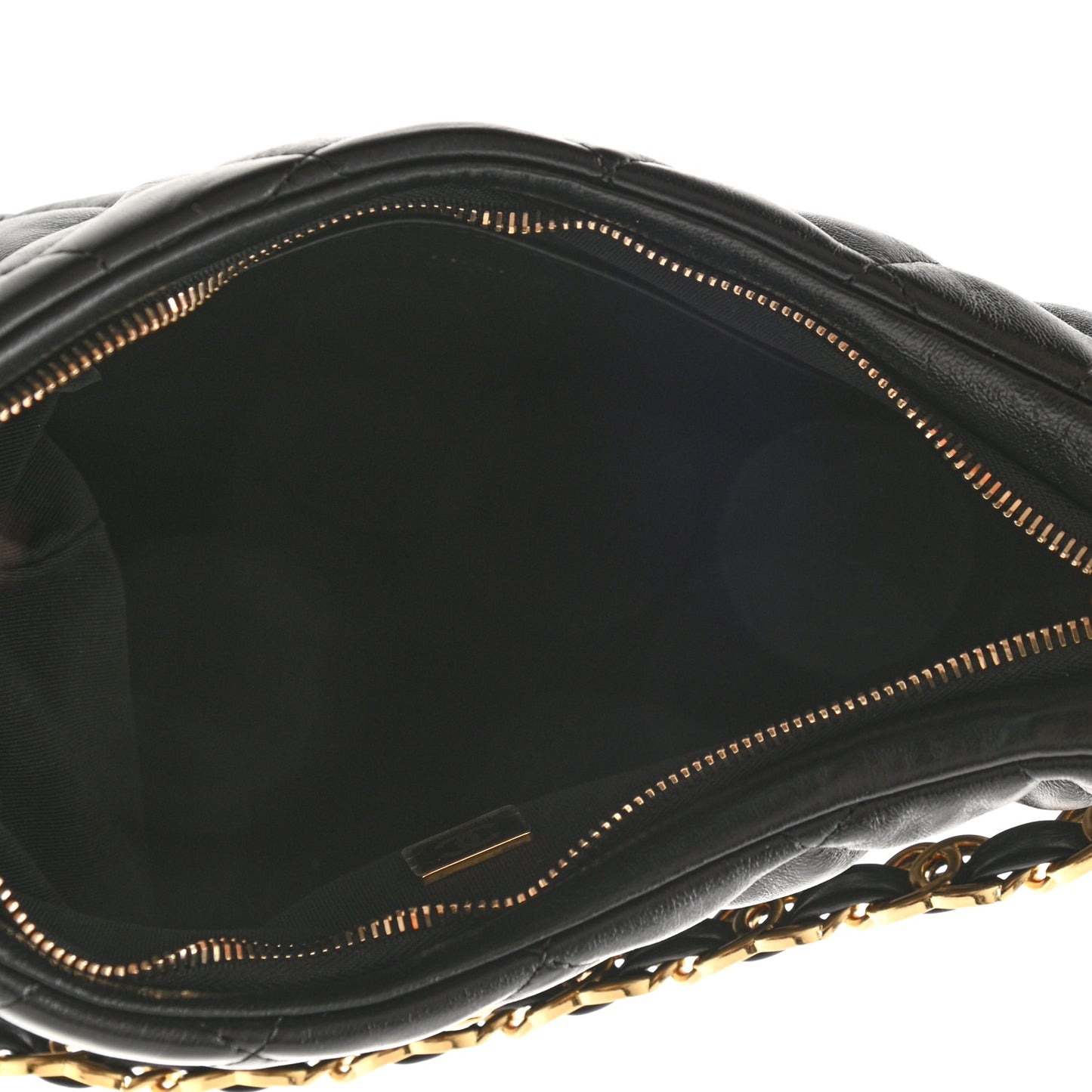 Lambskin Quilted Hobo Black