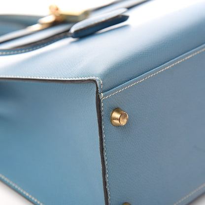 Hermes Epsom Kelly Sellier 32 Blue Jean 29 of 36