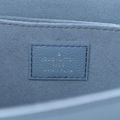Louis Vuitton Soft Calfskin My Lockme Top Handle Blue Jean Creme 6 of 12