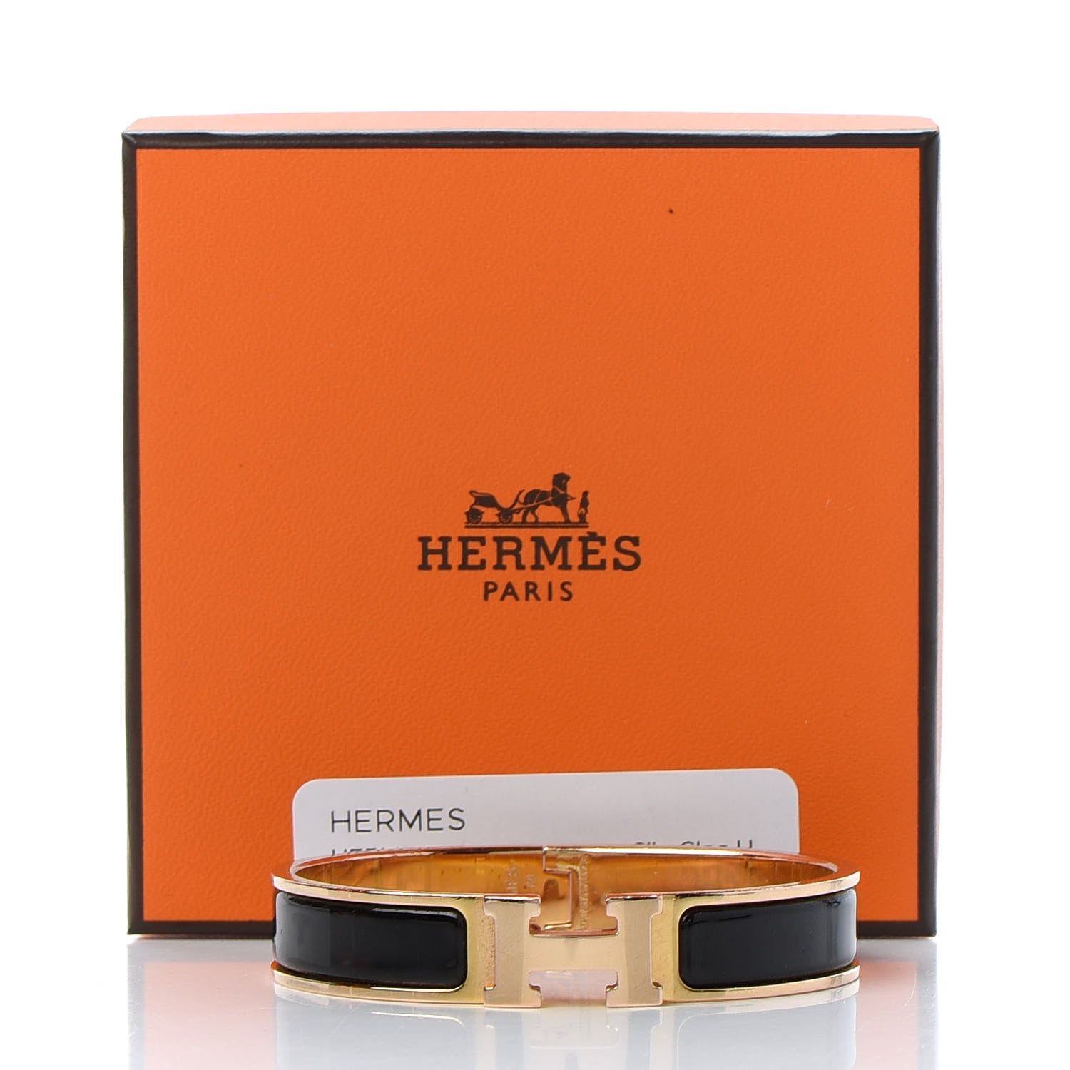 Hermes Enamel Narrow Clic Clac H Bracelet GM Black 7 of 7