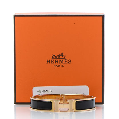 Hermes Enamel Narrow Clic Clac H Bracelet GM Black 7 of 7