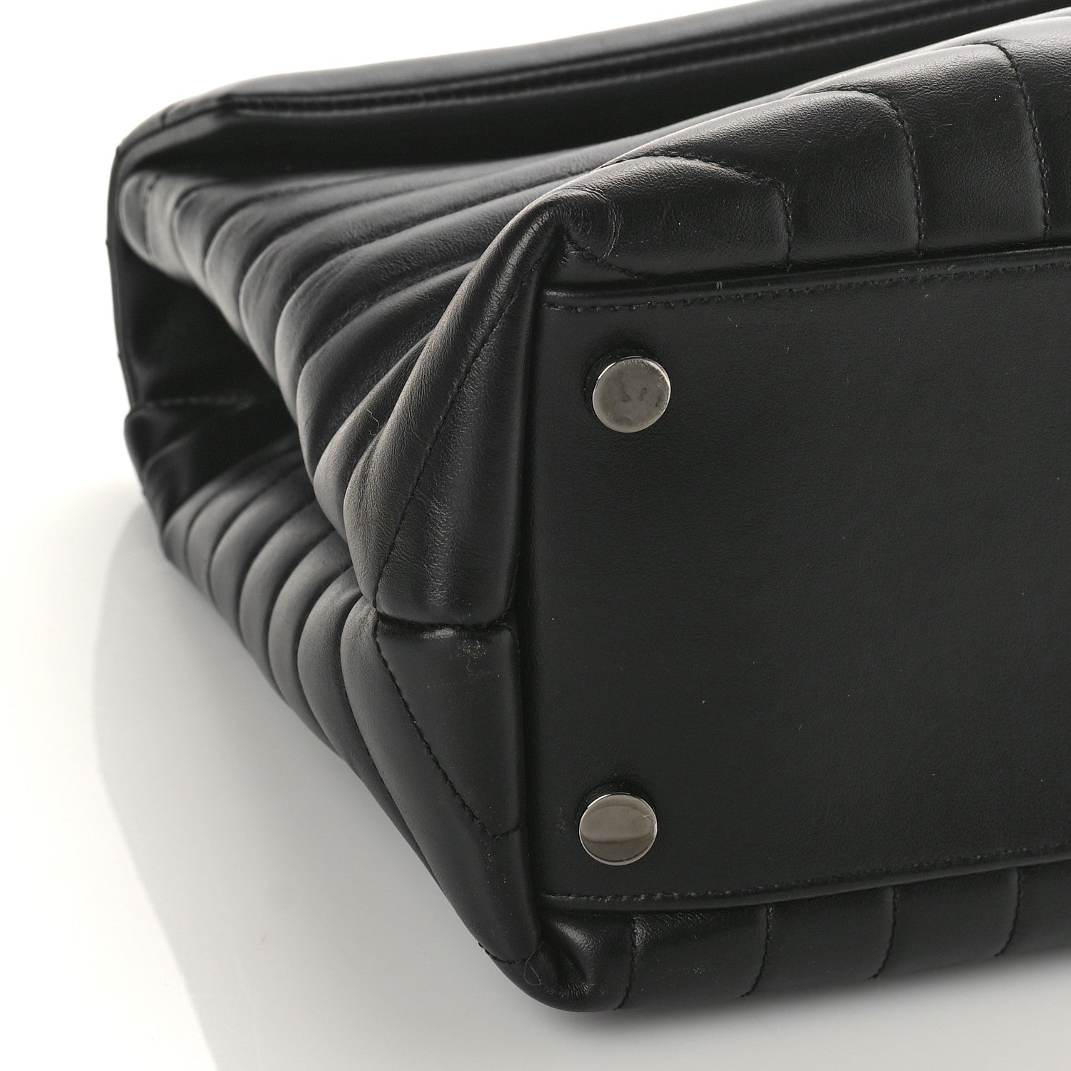 Saint Laurent Calfskin Y Quilted Monogram Large Loulou Chain Satchel Black 8 of 12