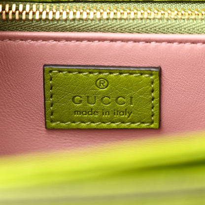 Gucci Ostrich Medium Horsebit 1955 Shoulder Bag Lemon Grass 7 of 13