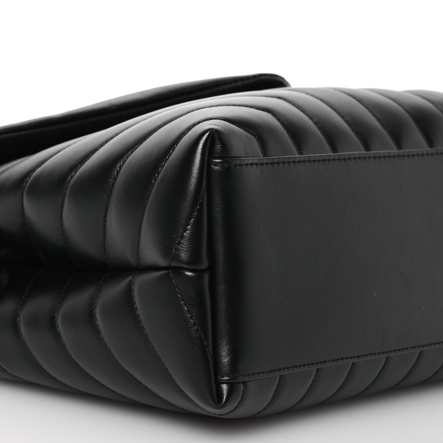 Saint Laurent Calfskin Y Quilted Monogram Monochrome Medium Loulou Chain Satchel Black 10 of 11