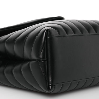 Saint Laurent Calfskin Y Quilted Monogram Monochrome Medium Loulou Chain Satchel Black 10 of 11