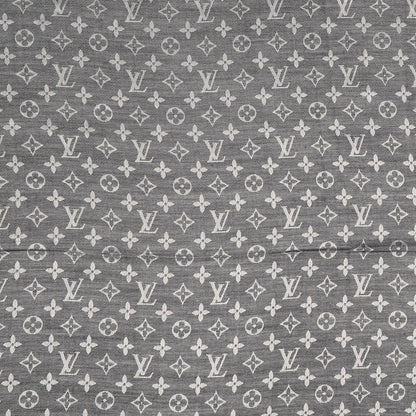 Louis Vuitton Silk Wool Monogram Denim Shawl Black 1 of 5