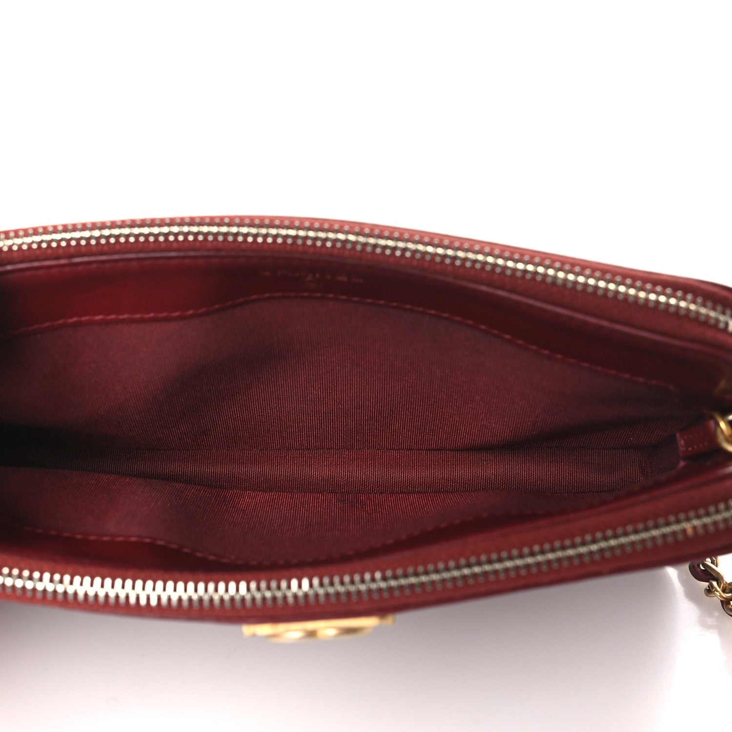Chanel Lambskin Quilted Small Boy Clutch With Chain Dark Red 5 of 10