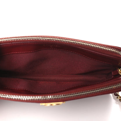 Chanel Lambskin Quilted Small Boy Clutch With Chain Dark Red 5 of 10