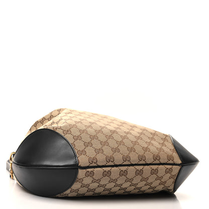 Gucci Monogram Medium Patti Stud Hobo Black 4 of 10
