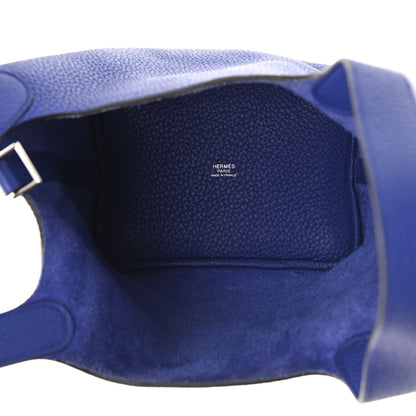 Hermes Taurillon Clemence Picotin Lock 18 PM Bleu Electrique 5 of 12