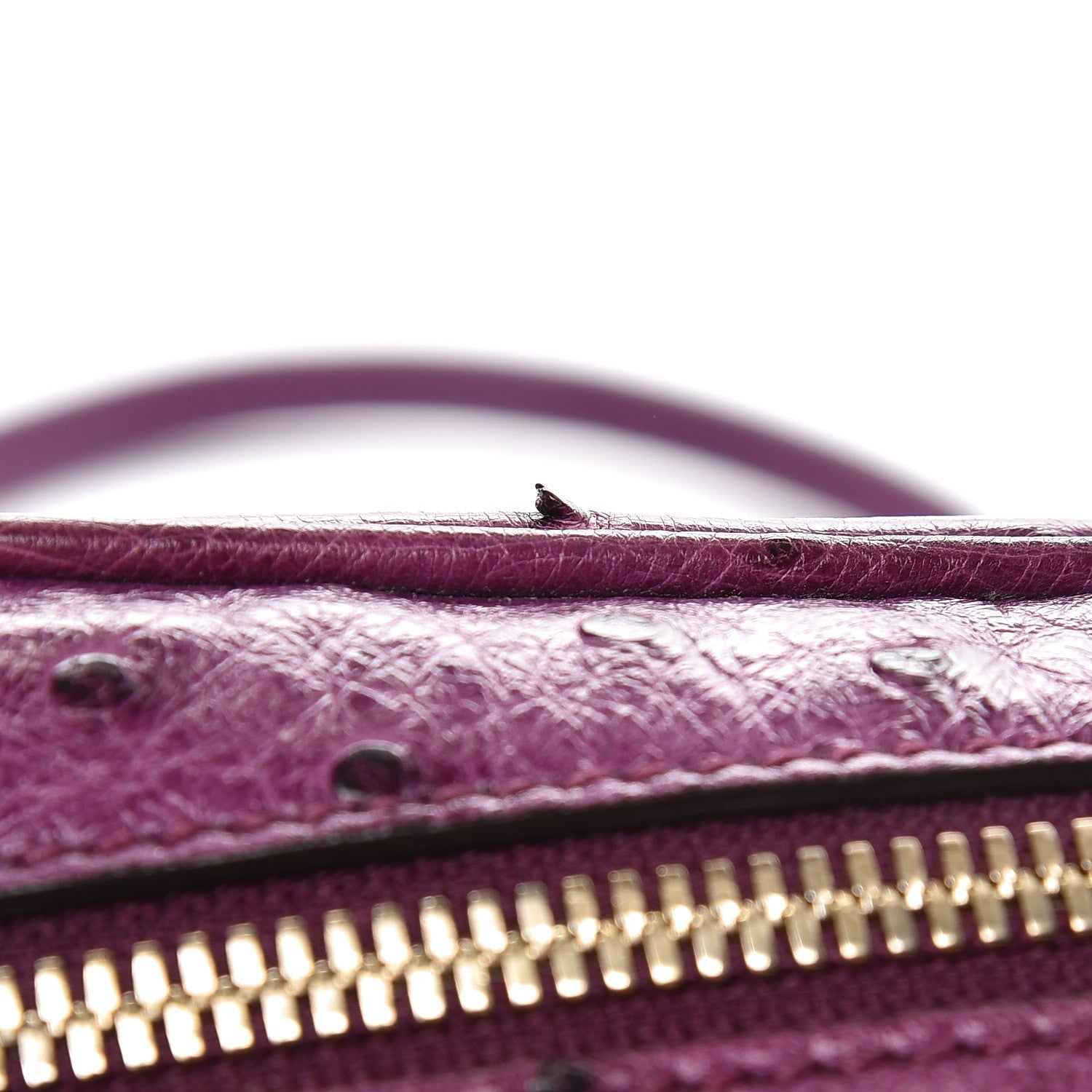 Gucci Ostrich Small Soho Disco Bag Grape Royal 9 of 9