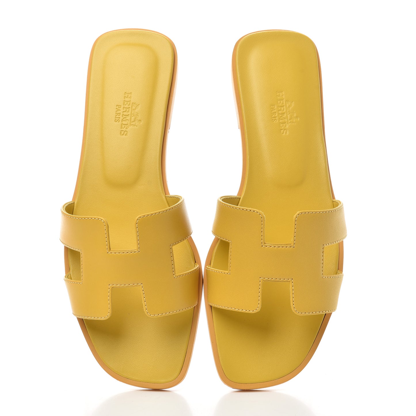 Calfskin Oran Sandals 36 Jaune Citron