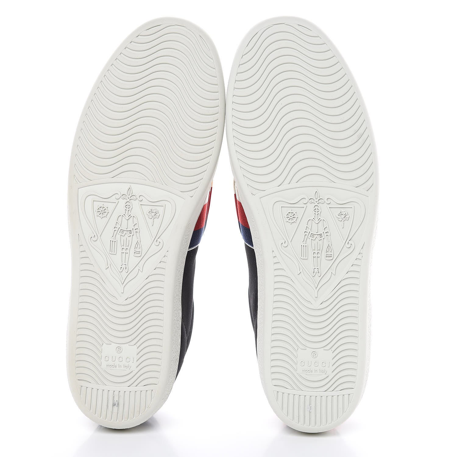 Gucci Canvas Crystal Sylvie Web Womens Ace Sneakers 40 Black 5 of 10