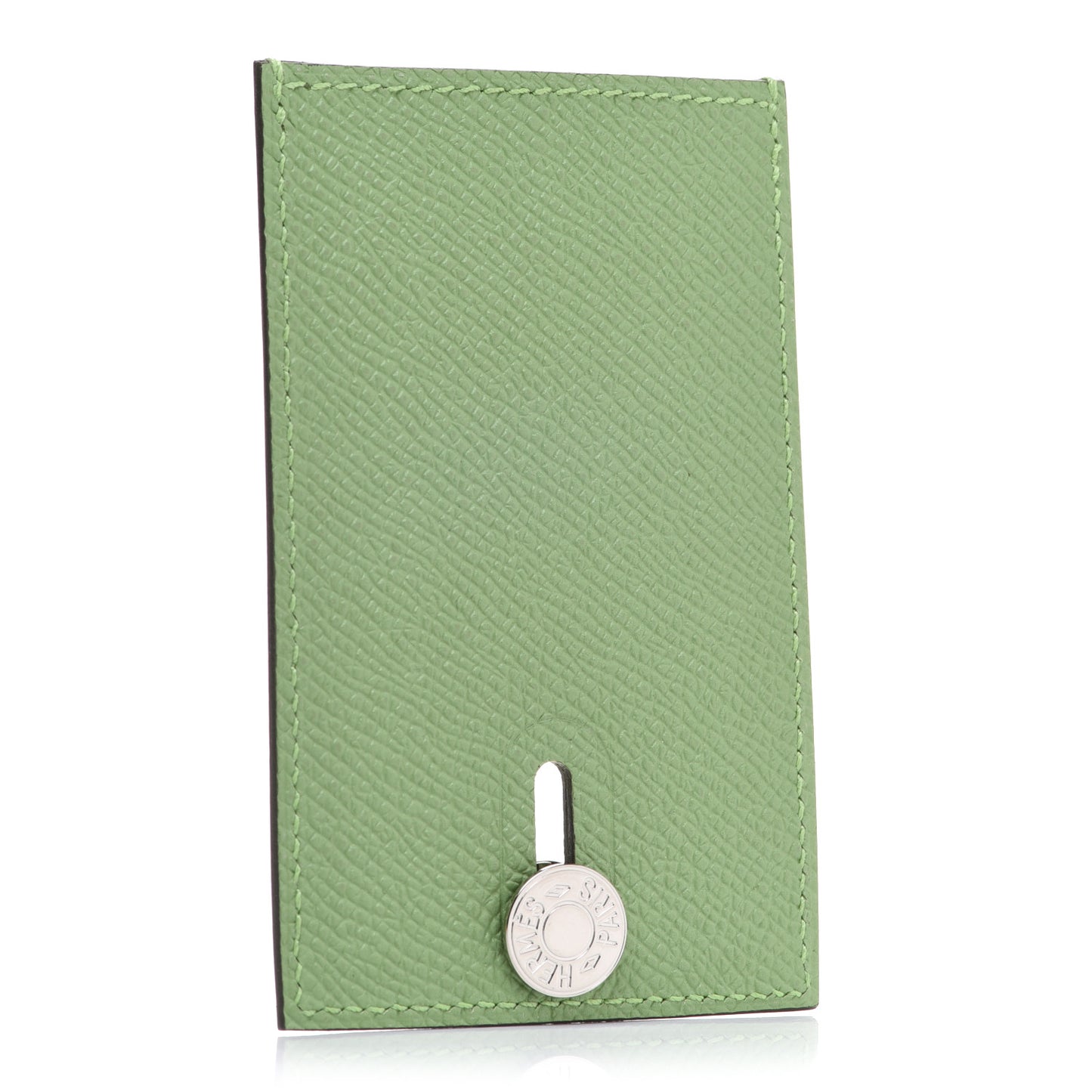 Epsom Diabolo Card Holder Case Vert Criquet