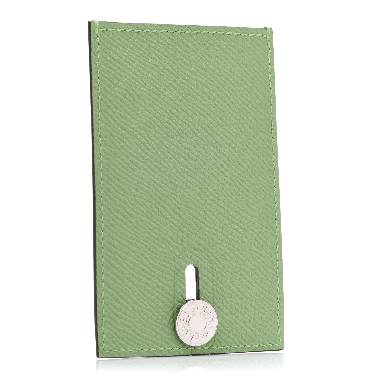 Hermes Epsom Diabolo Card Holder Case Vert Criquet 3 of 8