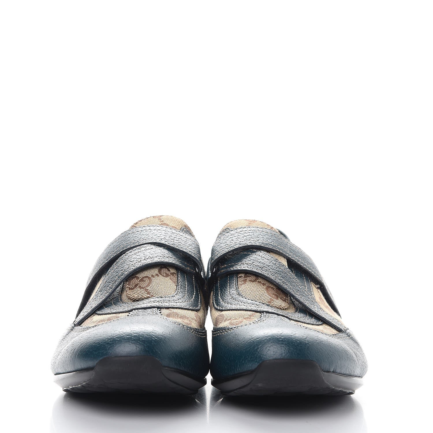 Gucci Monogram Velcro Sneakers 11 Blue 2 of 10