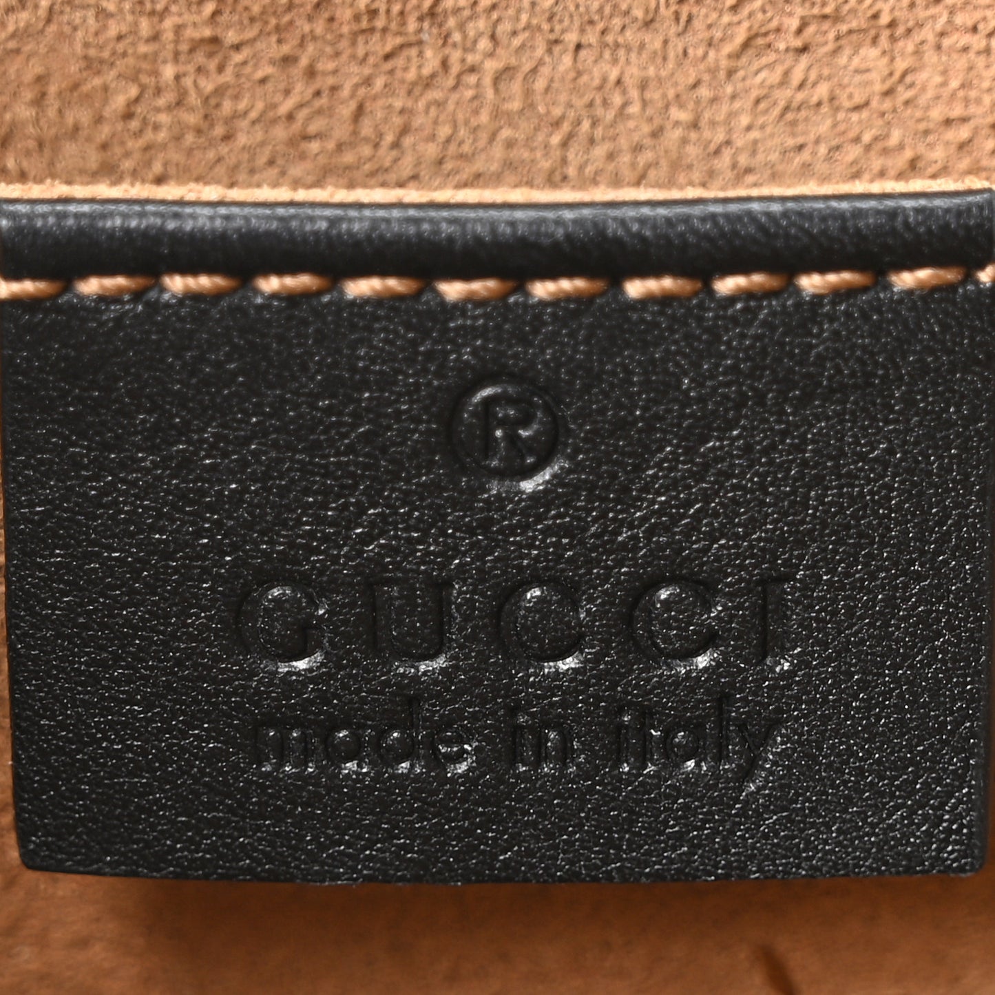 GG Supreme Monogram Calfskin Small Padlock Shoulder Bag Beige Black Cuir