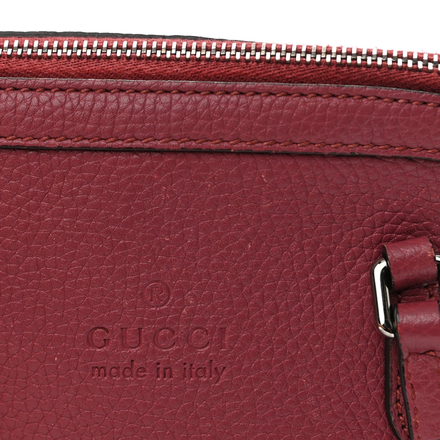 Gucci Calfskin Mini Dome Bag Burgundy 11 of 11