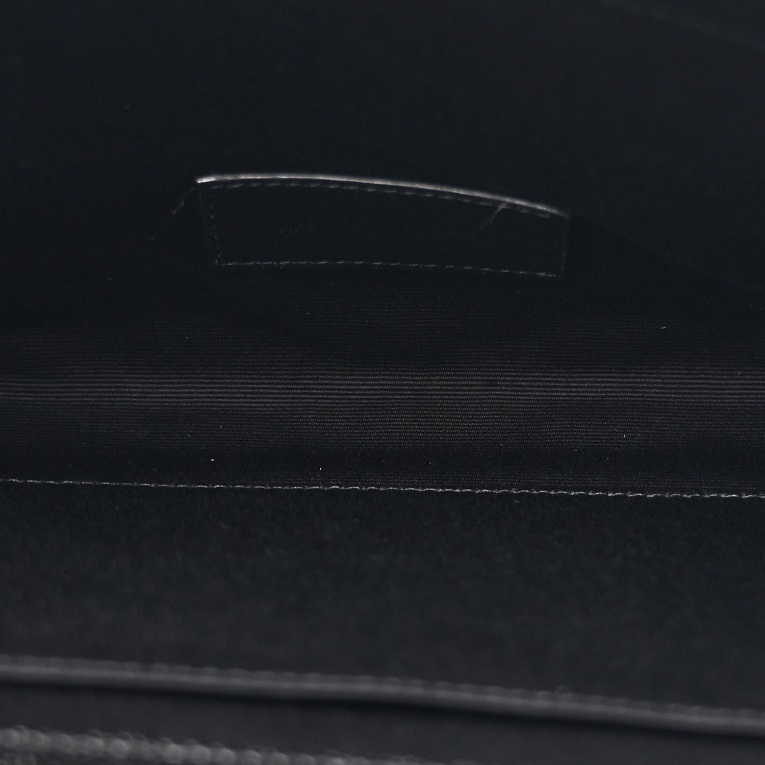 Saint Laurent Grain De Poudre Matelasse Chevron Monogram Envelope Clutch Black 5 of 10