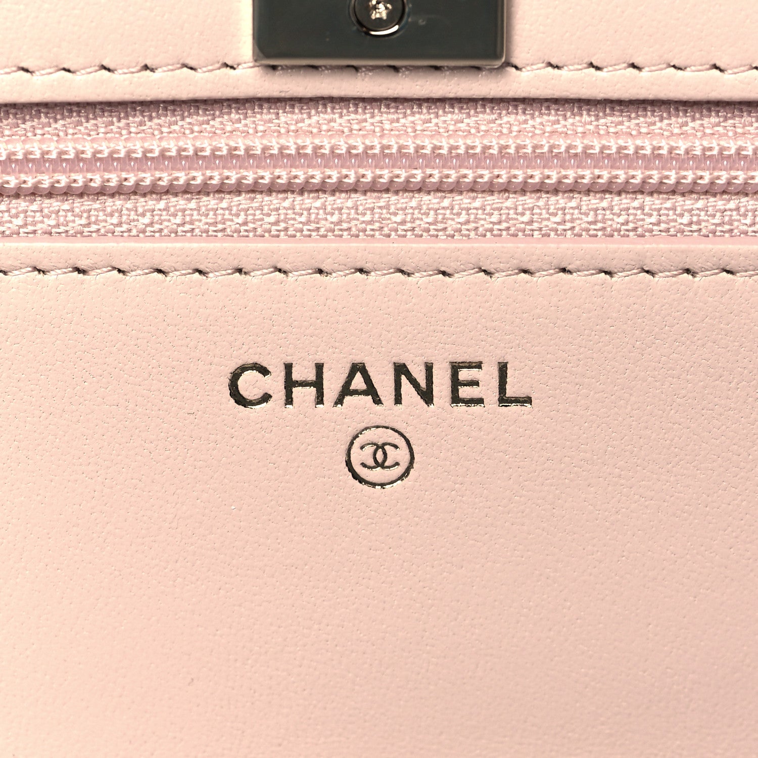 Chanel Lambskin Quilted Trendy CC Wallet On Chain WOC Light Beige 5 of 10