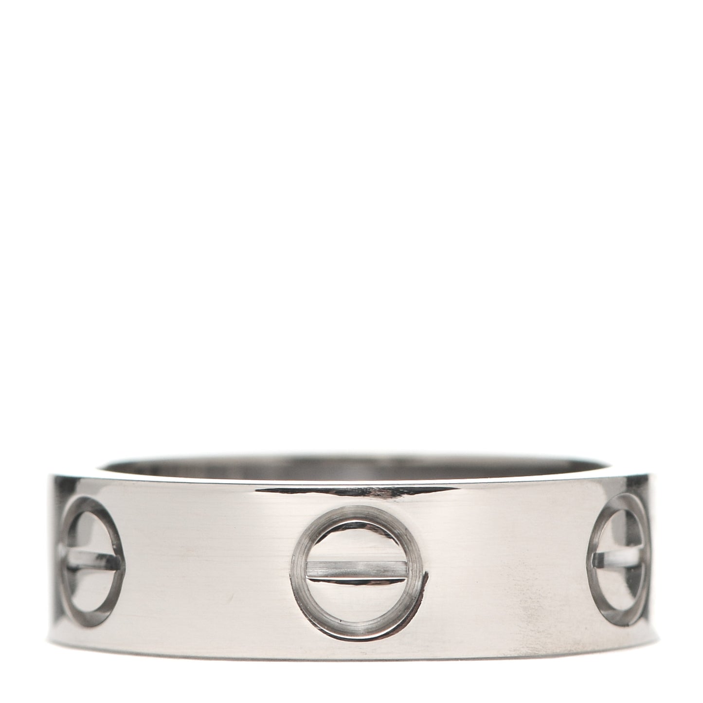 18K White Gold 5.5mm LOVE Ring 52 6