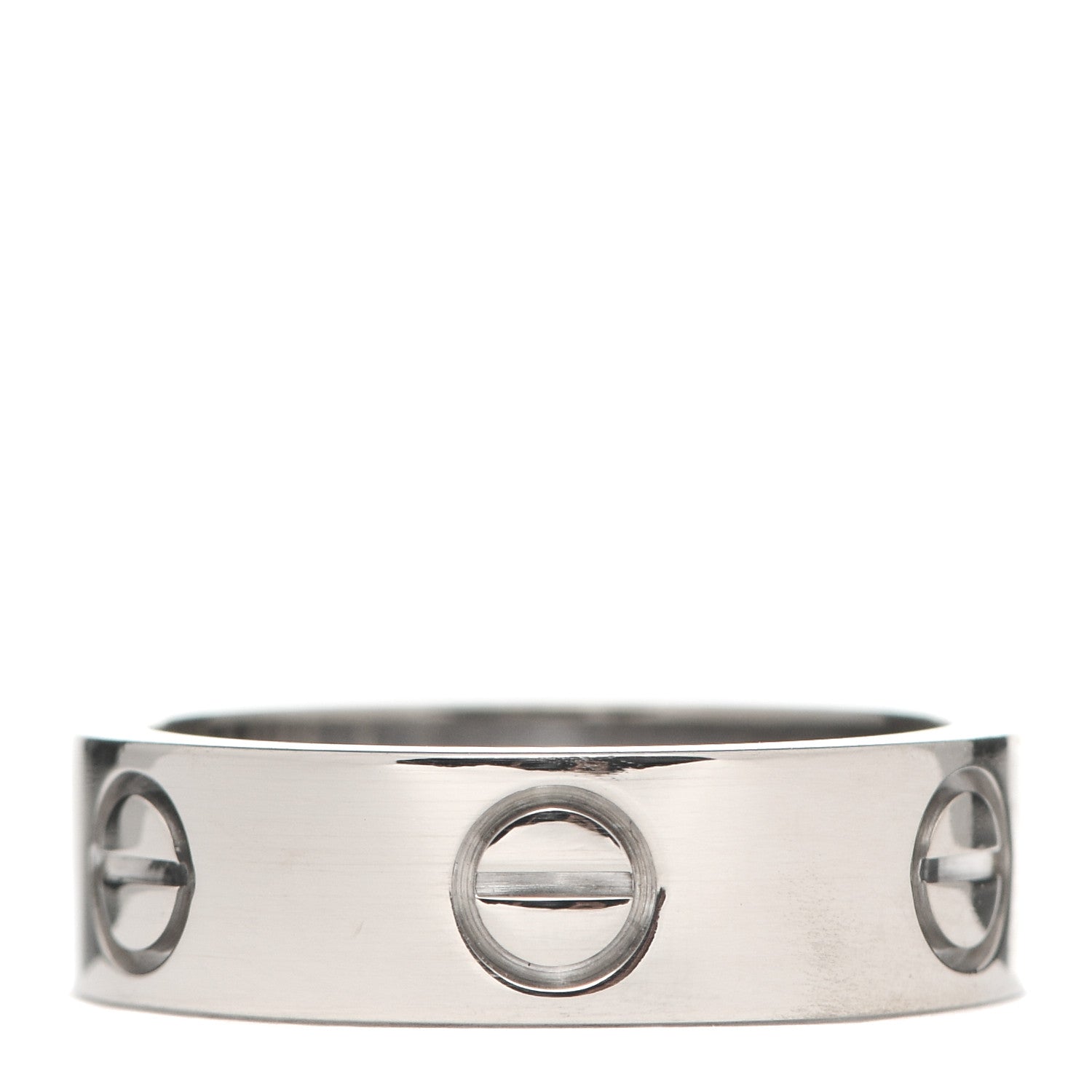 Cartier 18K White Gold 5.5mm LOVE Ring 52 6 1 of 4