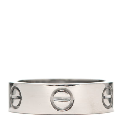 Cartier 18K White Gold 5.5mm LOVE Ring 52 6 1 of 4