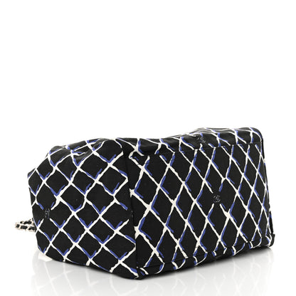 Chanel Canvas Printed Airline Drawstring Bag Black Blue 4 of 12