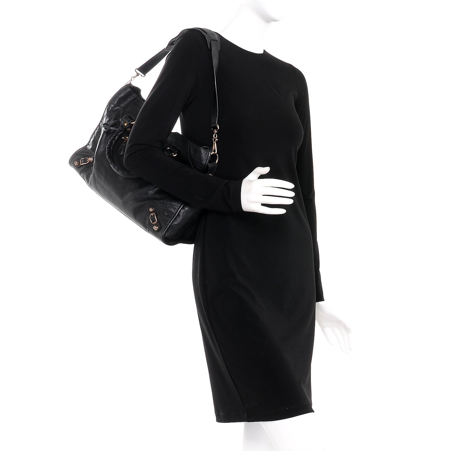 Agneau Giant 12 Rose Gold Hardware City Black
