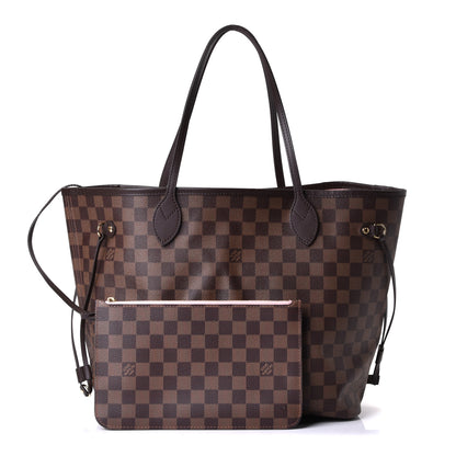 Louis Vuitton Damier Ebene Neo Neverfull MM Rose Ballerine 1 of 5