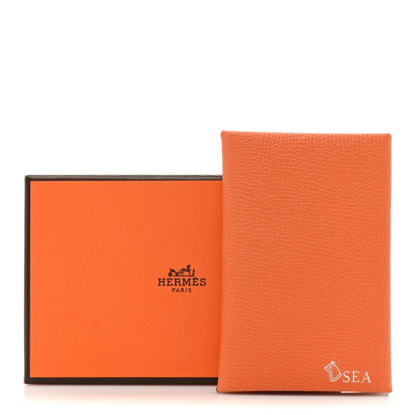 Epsom Horseshoe Verso Calvi Card Case Orange Vert Vertigo