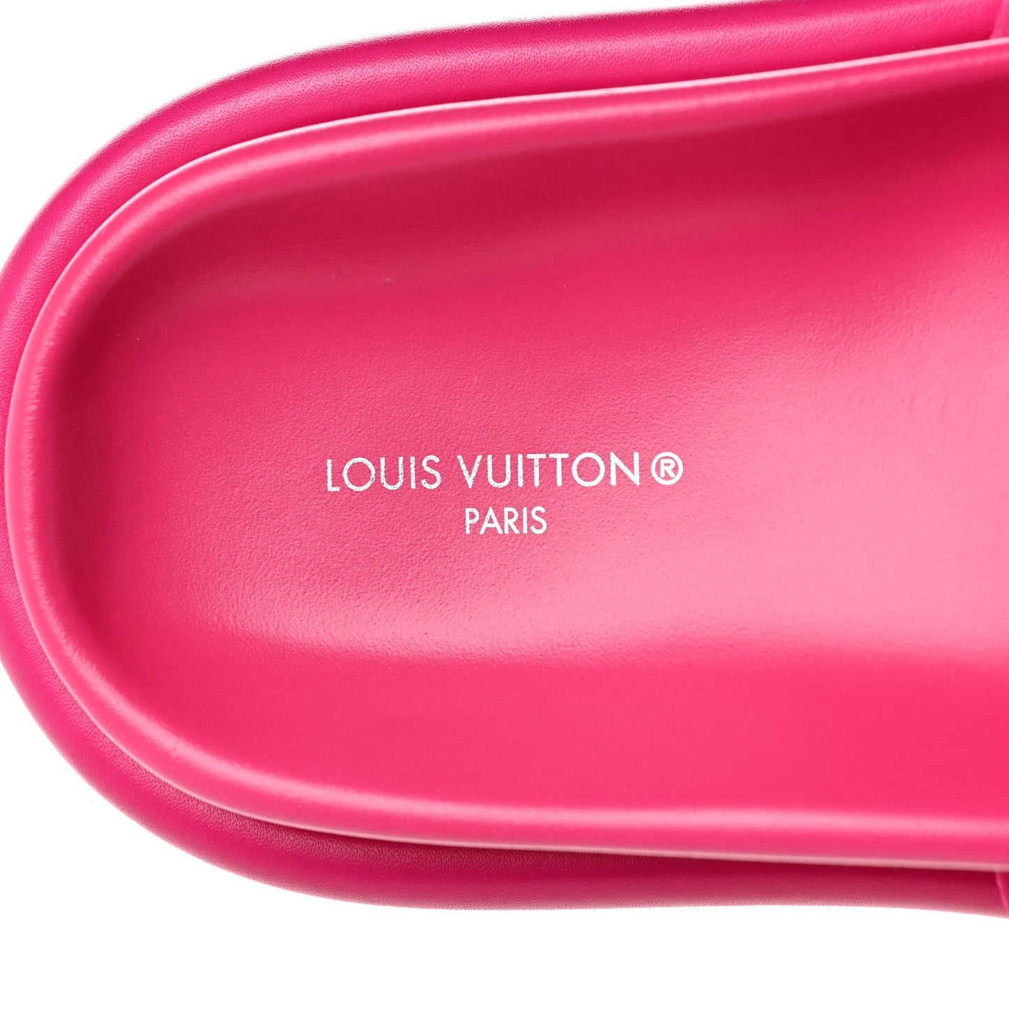 Technical Fabric Embossed Monogram Pool Pillow Comfort Mules 37 Fuchsia